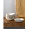 imagefamiware Ocean Soy Sauce Dishes of 6 Oval Dipping Sauce CupsBowlsDishes for Kitchen 21oz Ceramic Small Bowls for Side Dishes Appetizers Snacks and Sushi Dishwasher Safe Vanilla WhiteCappuccino White