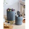 imagefamiware Ocean Utensil Holder 72quot58quot Ceramic Kitchen Utensil Holder for Countertop 2 Pieces Cooking Utensil Crocks Utensil Organizer for Spatula ampamp Spoon Kitchen Decor Set of 2 BlueBlue