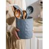 imagefamiware Ocean Utensil Holder 72quot58quot Ceramic Kitchen Utensil Holder for Countertop 2 Pieces Cooking Utensil Crocks Utensil Organizer for Spatula ampamp Spoon Kitchen Decor Set of 2 BlueBlue