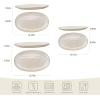 imagefamiware Serving Platter Oval 1559143129inch Serving Dishes for Entertaining Serving Bowls Microwave Safe Stoneware Serving Trays for Party Food Turkey Cheese Ocean Series Vanilla WhiteCappuccino White