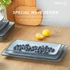 imagefamiware Serving Platter Rectangular 1567141126inch Serving Dishes for Entertaining Reactive Glaze Stoneware Serving Trays for Party Food Turkey Snack Cheese Ocean Series GreyBlue