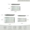 imagefamiware Serving Platter Rectangular 1567141126inch Serving Dishes for Entertaining Reactive Glaze Stoneware Serving Trays for Party Food Turkey Snack Cheese Ocean Series GreyGray
