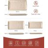 imagefamiware Serving Platter Rectangular 1567141126inch Serving Dishes for Entertaining Reactive Glaze Stoneware Serving Trays for Party Food Turkey Snack Cheese Ocean Series GreyCinnamon Brown