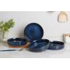 imagefamiware Star 75quot Pasta Bowls Set Salad Bowl Set of 4 Double Reactive Glaze Stackable Ideal for Your Friend for Housewarming Festivals Cappuccino WhiteNebulas Blue