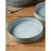 imagefamiware Star 75quot Pasta Bowls Set Salad Bowl Set of 4 Double Reactive Glaze Stackable Ideal for Your Friend for Housewarming Festivals Cappuccino WhiteSmoky Blue