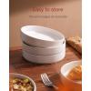 imagefamiware Star 75quot Pasta Bowls Set Salad Bowl Set of 4 Double Reactive Glaze Stackable Ideal for Your Friend for Housewarming Festivals Cappuccino WhiteWhite  Full Glaze Matte