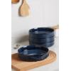 imagefamiware Star 75quot Pasta Bowls Set Salad Bowl Set of 4 Double Reactive Glaze Stackable Ideal for Your Friend for Housewarming Festivals Cappuccino WhiteNebulas Blue