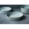 imagefamiware Star 75quot Pasta Bowls Set Salad Bowl Set of 4 Double Reactive Glaze Stackable Ideal for Your Friend for Housewarming Festivals Cappuccino WhiteSmoky Blue