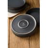 imagefamiware Star 75quot Pasta Bowls Set Salad Bowl Set of 4 Double Reactive Glaze Stackable Ideal for Your Friend for Housewarming Festivals Cappuccino WhiteDark Charcoal  Full Glaze Matte