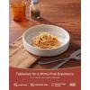 imagefamiware Star 75quot Pasta Bowls Set Salad Bowl Set of 4 Double Reactive Glaze Stackable Ideal for Your Friend for Housewarming Festivals Cappuccino WhiteDark Charcoal  White