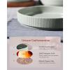 imagefamiware Star 75quot Pasta Bowls Set Salad Bowl Set of 4 Double Reactive Glaze Stackable Ideal for Your Friend for Housewarming Festivals Cappuccino WhiteLight Green