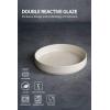 imagefamiware Star 75quot Pasta Bowls Set Salad Bowl Set of 4 Double Reactive Glaze Stackable Ideal for Your Friend for Housewarming Festivals Cappuccino WhiteWhite  Full Glaze Matte