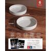 imagefamiware Star 75quot Pasta Bowls Set Salad Bowl Set of 4 Double Reactive Glaze Stackable Ideal for Your Friend for Housewarming Festivals Cappuccino WhiteWhite  Full Glaze Matte