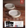 imagefamiware Star 75quot Pasta Bowls Set Salad Bowl Set of 4 Double Reactive Glaze Stackable Ideal for Your Friend for Housewarming Festivals Cappuccino WhiteCappuccino White