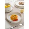 imagefamiware Star 825quot Pasta Bowls Large Dinner Bowls Set of 4 Salad Bowl Plates Shallow Bowls for Eating Matte White Full GlazeWhite  Full Glaze Matte
