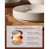 imagefamiware Star 825quot Pasta Bowls Large Dinner Bowls Set of 4 Salad Bowl Plates Shallow Bowls for Eating Matte White Full GlazeWhite