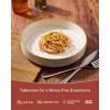 imagefamiware Star 825quot Pasta Bowls Large Dinner Bowls Set of 4 Salad Bowl Plates Shallow Bowls for Eating Matte White Full GlazeWhite