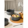 imagefamiware Star Cereal Bowl Set Soup Bowls Set of 6 Double Reactive Glaze Stackable 23 oz Deep Bowls Suitable for Cereal Popcorn Oatmeal Dessert  Dishwasher and Microwave Safe Cappuccino WhiteMatte Dark Charcoal