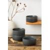 imagefamiware Star Cereal Bowl Set Soup Bowls Set of 6 Double Reactive Glaze Stackable 23 oz Deep Bowls Suitable for Cereal Popcorn Oatmeal Dessert  Dishwasher and Microwave Safe Cappuccino WhiteMatte Dark Charcoal