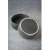 imagefamiware Star Cereal Bowl Set Soup Bowls Set of 6 Double Reactive Glaze Stackable 23 oz Deep Bowls Suitable for Cereal Popcorn Oatmeal Dessert  Dishwasher and Microwave Safe Cappuccino WhiteMatte Dark Charcoal