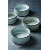 imagefamiware Star Cereal Bowl Set Soup Bowls Set of 6 Double Reactive Glaze Stackable 23 oz Deep Bowls Suitable for Cereal Popcorn Oatmeal Dessert  Dishwasher and Microwave Safe Cappuccino WhiteSmoky Blue