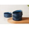 imagefamiware Star Cereal Bowl Set Soup Bowls Set of 6 Double Reactive Glaze Stackable 23 oz Deep Bowls Suitable for Cereal Popcorn Oatmeal Dessert  Dishwasher and Microwave Safe Cappuccino WhiteNebulas Blue
