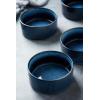 imagefamiware Star Cereal Bowl Set Soup Bowls Set of 6 Double Reactive Glaze Stackable 23 oz Deep Bowls Suitable for Cereal Popcorn Oatmeal Dessert  Dishwasher and Microwave Safe Cappuccino WhiteNebulas Blue
