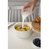imagefamiware Star Cereal Bowl Set Soup Bowls Set of 6 Double Reactive Glaze Stackable 23 oz Deep Bowls Suitable for Cereal Popcorn Oatmeal Dessert  Dishwasher and Microwave Safe Cappuccino WhiteMatte White