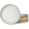 imagefamiware Star Dinner Plates for 6 10 inches Plate Set Scratch Resistant Stoneware Dinnerware Kitchen Modern Rustic Serving Dishes Cappuccino WhiteCappuccino White