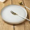 imagefamiware Star Dinner Plates for 6 10 inches Plate Set Scratch Resistant Stoneware Dinnerware Kitchen Modern Rustic Serving Dishes Cappuccino WhiteCappuccino White