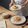 imagefamiware Star Dinner Plates for 6 10 inches Plate Set Scratch Resistant Stoneware Dinnerware Kitchen Modern Rustic Serving Dishes Cappuccino WhiteCappuccino White