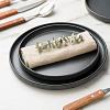 imagefamiware Star Dinner Plates for 6 10 inches Plate Set Scratch Resistant Stoneware Dinnerware Kitchen Modern Rustic Serving Dishes Cappuccino WhiteMatte Dark Charcoal
