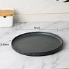 imagefamiware Star Dinner Plates for 6 10 inches Plate Set Scratch Resistant Stoneware Dinnerware Kitchen Modern Rustic Serving Dishes Cappuccino WhiteMatte Dark Charcoal