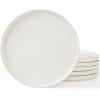 imagefamiware Star Dinner Plates for 6 10 inches Plate Set Scratch Resistant Stoneware Dinnerware Kitchen Modern Rustic Serving Dishes Cappuccino WhiteMatte White