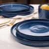 imagefamiware Star Dinner Plates for 6 10 inches Plate Set Scratch Resistant Stoneware Dinnerware Kitchen Modern Rustic Serving Dishes Cappuccino WhiteNebulas Blue