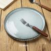 imagefamiware Star Dinner Plates for 6 10 inches Plate Set Scratch Resistant Stoneware Dinnerware Kitchen Modern Rustic Serving Dishes Cappuccino WhiteSmoky Blue