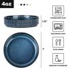imagefamiware Star Soy Sauce Dish Ceramic Dipping Bowls Set of 6 4 oz Individual Dip Sauce CupsBowlsDishesPlates Small Serving Bowl for Side Dishes Dessert Ice Cream Condiments Sushi  Smoky BlueNebulas Blue