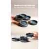 imagefamiware Star Soy Sauce Dish Ceramic Dipping Bowls Set of 6 4 oz Individual Dip Sauce CupsBowlsDishesPlates Small Serving Bowl for Side Dishes Dessert Ice Cream Condiments Sushi  Smoky BlueNebulas Blue