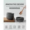 imagefamiware Starlight Soy Sauce Dish Ceramic Dipping Bowls Set of 6 3 oz Individual Dip Sauce CupsBowlsDishesPlates Small Serving Bowl for Side Dishes Dessert Ice Cream Condiment Starry BlueMatte Midnight Grey