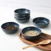 imagefamiware Starlight Soy Sauce Dish Ceramic Dipping Bowls Set of 6 3 oz Individual Dip Sauce CupsBowlsDishesPlates Small Serving Bowl for Side Dishes Dessert Ice Cream Condiment Starry BlueStarry Blue