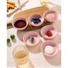 imagefamiware Starlight Soy Sauce Dish Ceramic Dipping Bowls Set of 6 3 oz Individual Dip Sauce CupsBowlsDishesPlates Small Serving Bowl for Side Dishes Dessert Ice Cream Condiment Starry BlueLight Pink