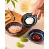 imagefamiware Starlight Soy Sauce Dish Ceramic Dipping Bowls Set of 6 3 oz Individual Dip Sauce CupsBowlsDishesPlates Small Serving Bowl for Side Dishes Dessert Ice Cream Condiment Starry BlueNebulas Blue