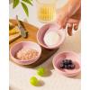 imagefamiware Starlight Soy Sauce Dish Ceramic Dipping Bowls Set of 6 3 oz Individual Dip Sauce CupsBowlsDishesPlates Small Serving Bowl for Side Dishes Dessert Ice Cream Condiment Starry BlueLight Pink