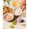 imagefamiware Starlight Soy Sauce Dish Ceramic Dipping Bowls Set of 6 3 oz Individual Dip Sauce CupsBowlsDishesPlates Small Serving Bowl for Side Dishes Dessert Ice Cream Condiment Starry BlueMatte White