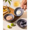 imagefamiware Starlight Soy Sauce Dish Ceramic Dipping Bowls Set of 6 3 oz Individual Dip Sauce CupsBowlsDishesPlates Small Serving Bowl for Side Dishes Dessert Ice Cream Condiment Starry BlueMatte Dark Charcoal