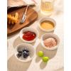imagefamiware Starlight Soy Sauce Dish Ceramic Dipping Bowls Set of 6 3 oz Individual Dip Sauce CupsBowlsDishesPlates Small Serving Bowl for Side Dishes Dessert Ice Cream Condiment Starry BlueMatte White