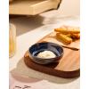imagefamiware Starlight Soy Sauce Dish Ceramic Dipping Bowls Set of 6 3 oz Individual Dip Sauce CupsBowlsDishesPlates Small Serving Bowl for Side Dishes Dessert Ice Cream Condiment Starry BlueNebulas Blue