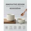 imagefamiware Starlight Soy Sauce Dish Ceramic Dipping Bowls Set of 6 3 oz Individual Dip Sauce CupsBowlsDishesPlates Small Serving Bowl for Side Dishes Dessert Ice Cream Condiment Starry BlueMatte White
