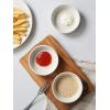 imagefamiware Starlight Soy Sauce Dish Ceramic Dipping Bowls Set of 6 3 oz Individual Dip Sauce CupsBowlsDishesPlates Small Serving Bowl for Side Dishes Dessert Ice Cream Condiment Starry BlueMatte White