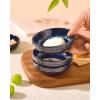 imagefamiware Starlight Soy Sauce Dish Ceramic Dipping Bowls Set of 6 3 oz Individual Dip Sauce CupsBowlsDishesPlates Small Serving Bowl for Side Dishes Dessert Ice Cream Condiment Starry BlueNebulas Blue
